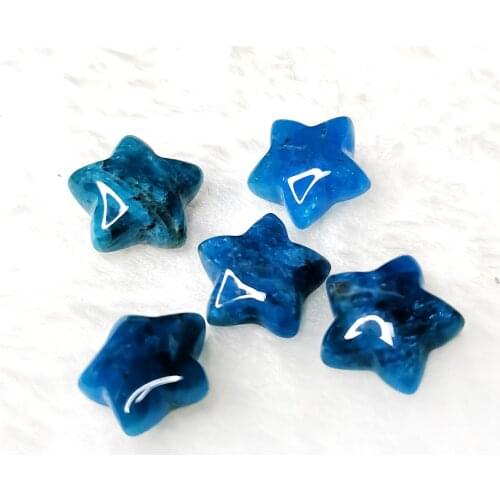 Natural Apatite Star Pendant Polishing Quartz Crystal Gemstone Necklace Healing Crystal Stone Woman Jewelry Necklace Gifts