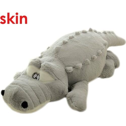 New 1pcs 110cm- 200cm Cute animals Big Size Simulation Crocodile Skin Plush Toy Cushion Pillow Toys For Girl kids toys xmas gift