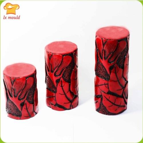 New Style White Magnolia Pattern Silicone Molds Handmade Aroma Gypsum Silicone Mould Home Candle Decoration Moulds
