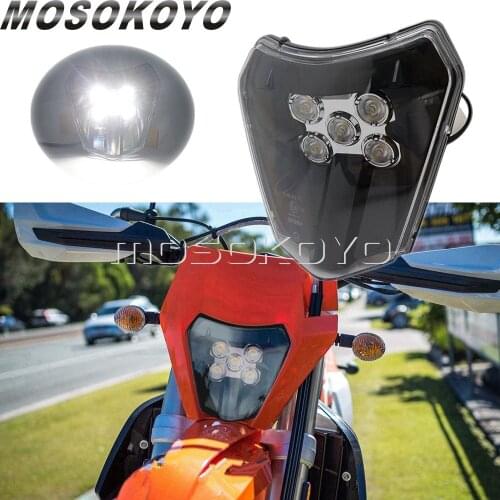 2014-2020 LED Headlight Enduro Dual Sport E8 Front Lighting for EXC XCF XCW TE TC FE 125 250 300 350 450 530 XC-W Six Days