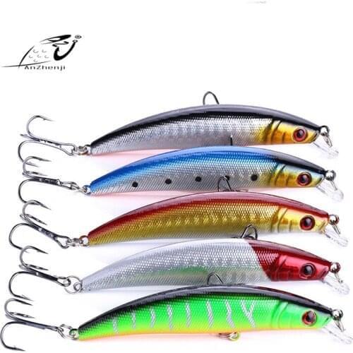 ANZHENJI Professional Fishing Lure 9CM/8G Artificial Bait Arc Diving Minnow Fishing Baits Hooks Lifelike Fishing Tackle