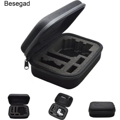 Besegad EVA Shockproof Hard Protective Bag Case for Go Pro GoPro Hero 5 4 3 2 Xiaomi Yi 2 4K 4 K Action Camera Sj4000 Accessory