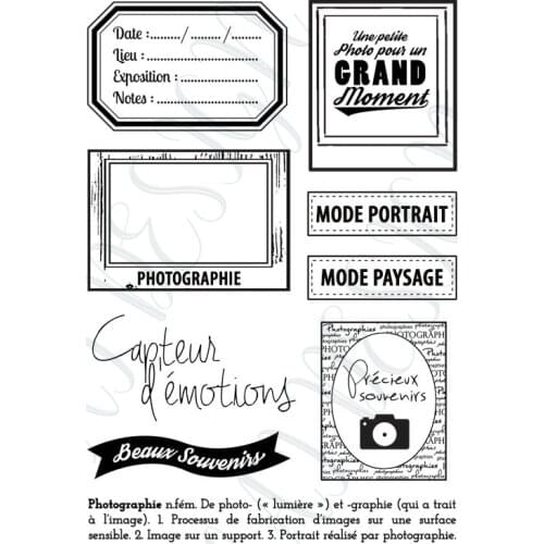 French words Clear Stamp for Scrapbooking Transparent Silicone Rubber DIY Photo Album Decor 966