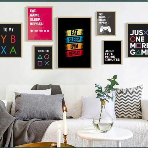 Modern Abstract Colorful Video Game Posters and Prints Wall Art Canvas Painting Game Boy Room Decoration Living Room Decor Mural