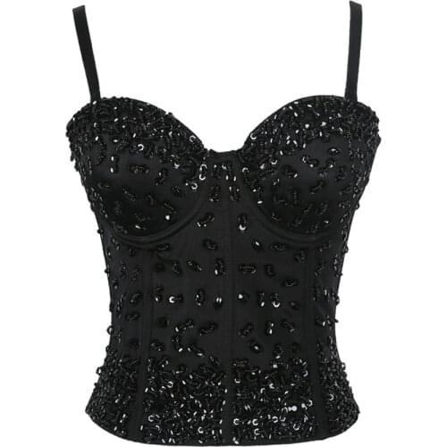 Long Solid Performance Nightclub Tank Top To Wear Out Autumn Corset Top Sexy Tops Women Bra Push Up Bustier Female Tops Mujer