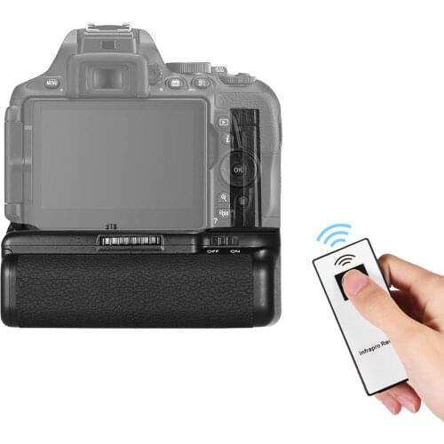 Vertical Battery Grip Holder for Nikon D5500 D5600 DSLR Camera EN-EL 14 Battery Powered with IR Remote Control