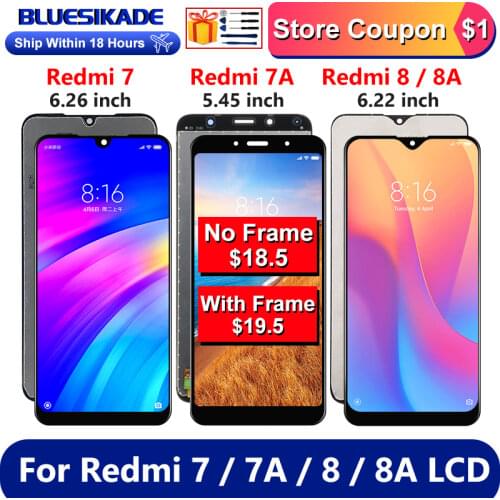 Original For Xiaomi Redmi 7 LCD 7A Display Touch Screen For Xiaomi Redmi 8 Display 8A LCD Digitizer Assembly Replacement Parts