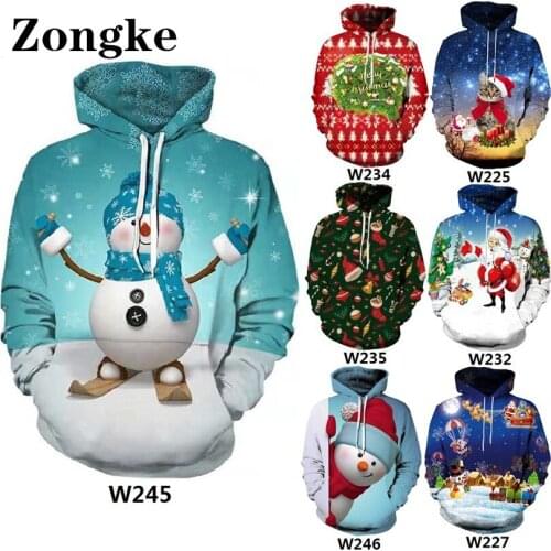Zongke Men's Printed Hoodies