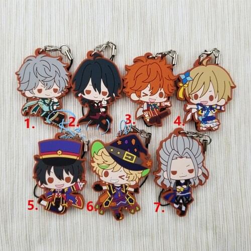 1pcs Anime ensemble stars Leo HokutoTrickstar Keychain Pendant Resin Rubber Keyrings Keychain Portachiavi