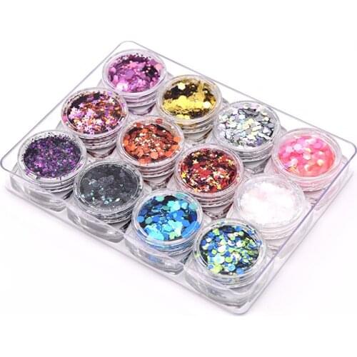 12pcs different shapes and sizes set glitter hair clips set for makeup nail art Tumbler Crafts