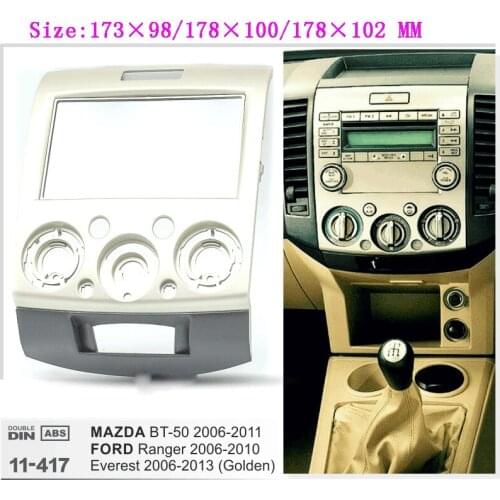 2 Din Car Audio Radio Panel Stereo Frame Fascia For Ford Everest Ranger Mazda BT-50 BT50 Facia Dashboard Mount Bezel Trim Kit