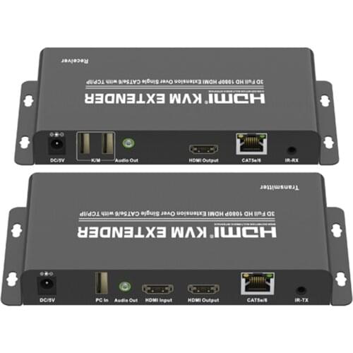 200m HDMI KVM Extender By CAT5e/6 TCP/IP Cable HDMI Extender Support One Transmitter To Multi Receivers USB Keyboard Mouse Share