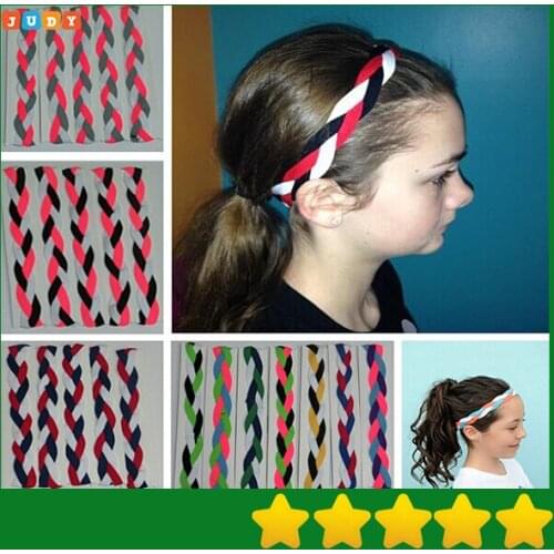 2016 braided sports Headbands for man and women the silicon on the inside is to keep headband in place 500 pcs/lot