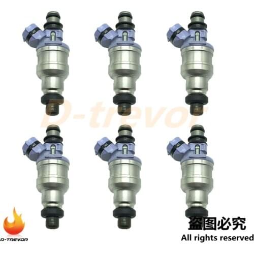 6pcs OEM 23250-50010 Fuel Injector Nozzle For Lexus 1990-93 LS400 4.0L 1UZFE 23209-50010