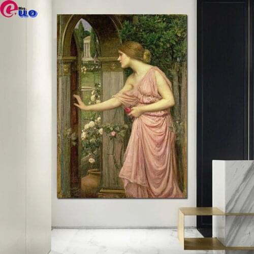 Full Square/Round Drill 5D DIY Diamond Painting "Elegant woman Entering Garden Art" 3D Embroidery Cross Stitch 5D Home Decor