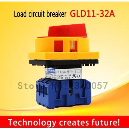 Load circuit breaker/power cut-off combination switch GLD11-32A 3P 2Position ON-OFF Master switch/ Isolator switch 380V-660V
