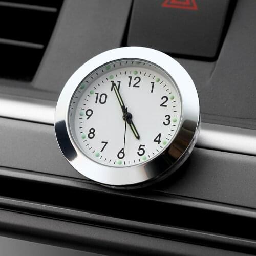 Car Clock Ornament Automotive Digital Pointer Auto Watch Vehicle Car Interior Stick On Decoration Clock Ornaments Accessories