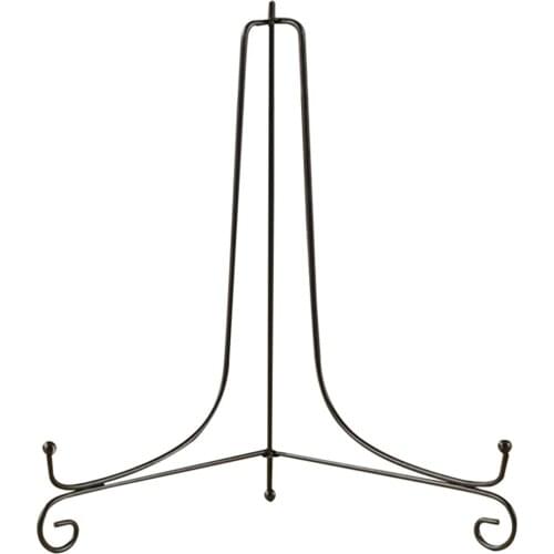 Iron Wire Display Stand Display Ledge Wire Display Easels Plate Stand 4-12'' BLK, Art Decor