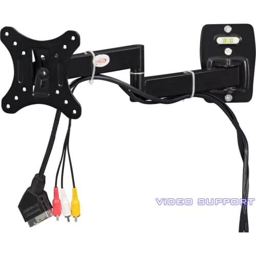 10-26" LCD LED Monitor Holder TV Wall Mount Full Motion Swivel Tilt Bracket Swing Arm