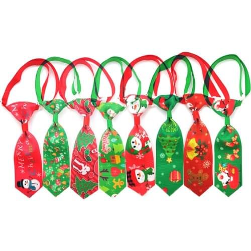 50/100 Pcs New Christmas Pet Grooming Product Handmade Bowknot Puppy Dog Bowties Necktie Xmas Party Dog Accessories Dog Bows