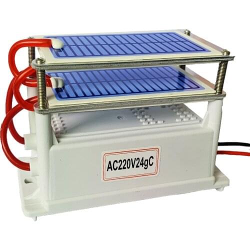 Ozone Generator 220V Ozonio Gerador Long Life Ceramic Plate ozontor ozonizador air Water Cleaner Air Purifier 24g