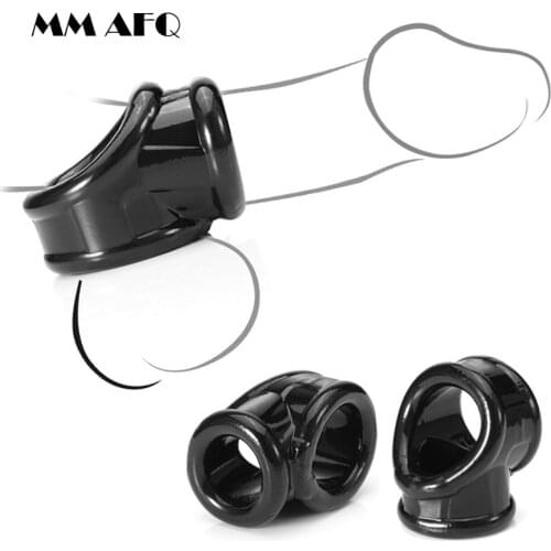 Ball Stretcher Cock Ring Male Chastity Device Penis Ring Scrotum Testicles Bondage Rings Time Delay Cock Cage Adult Toys for Men