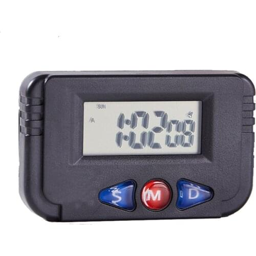 Compact Portable Travel Alarm Clock with Week, Date Battery Operated Small Digital Electronic Alarm Clock NA813A, NA613D