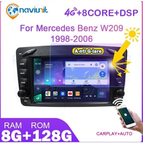 PX6 Car intelligent system 2 din radio android 10 screen For Mercedes Benz CLK W209 C209 W168 W203 W463 Viano Vito 1998-2006 GPS