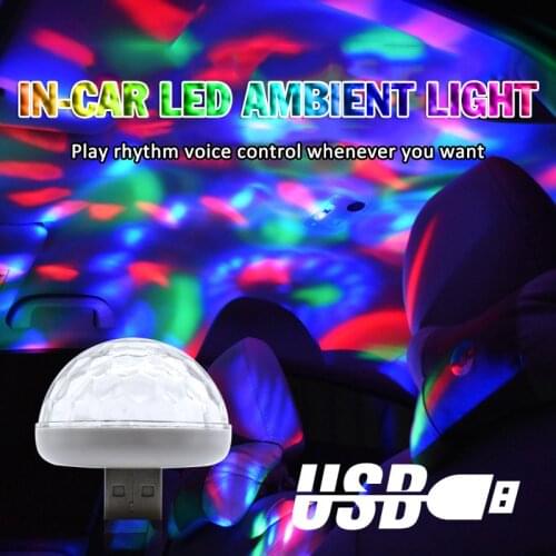 Mini USB Colorful Atmosphere Light Car USB Party Light DJ LED RGB Interior Lamp Club Disco Stage Effect Portable Lights