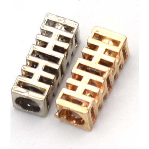 Gold/Silver End Tips Caps Leather Bullets Tube Clasps Ribbon Stopper Findings Shoelace Replacement Metal Aglets Clothing 10 PCS
