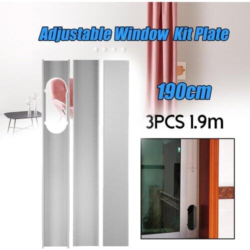New 3Pcs Portable Window Adaptor/Window Slide Kit Plate Set Exhaust Tube Connector For Household Portable Air Conditioner
