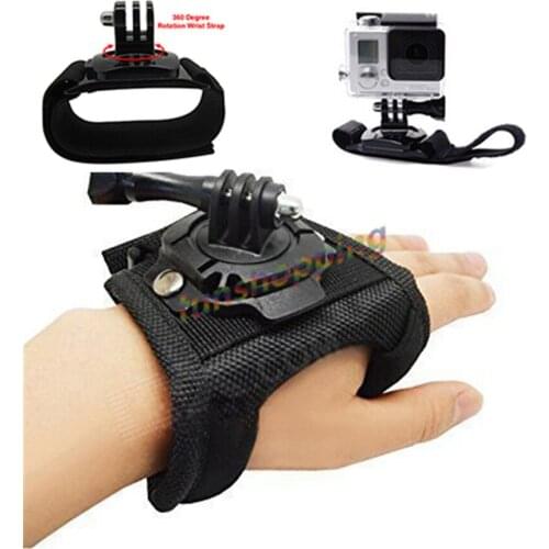 New 360 Degree Rotation Protection Hand Wrist Strap Mount + Screw for Gopro Hero 6 5 4 3 3+ Strip Belt For GoPro Accessories