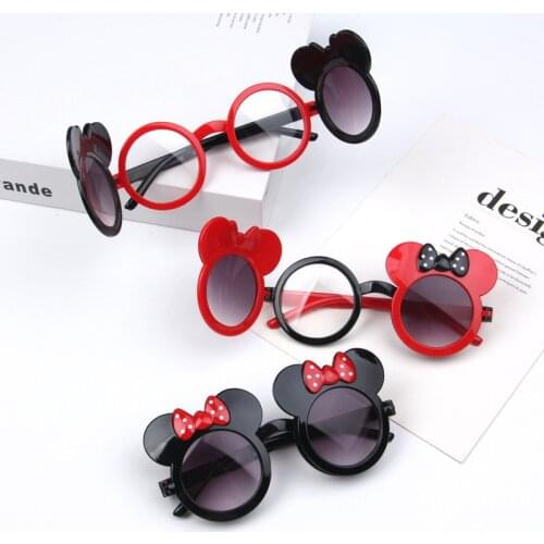 Disney New Mickey Minnie Mouse Children Sunglasses Clamshell Shaped glasses Party Birthda Decorations for kids Figure Gifts