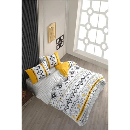 Onvoge Yellow Ranforce Double Personality Comforter Bedding Sets Sheet Duvet Cover Luxury FulL