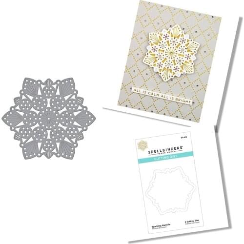 Christmas Metal Cutting Dies 2021 New Shiny Mandala Snowflake for DIY Scrapbooking Crafts Dies Cut Stencils Maker Photo Album