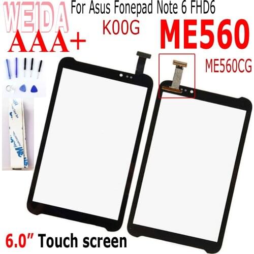 Weida 6.0" For Asus Fonepad Note 6 FHD6 ME560CG ME560 Touch Screen Digitizer For Asus ME560 Screen Panel