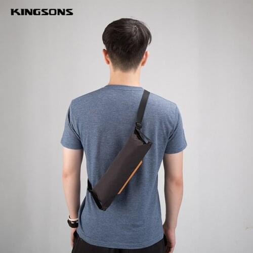 Kingsons New Crossbody Bags Multifunctional Phone Pack Wallet Men Sling One Shoulder Bag Waterproof Travel Small Chest Bag