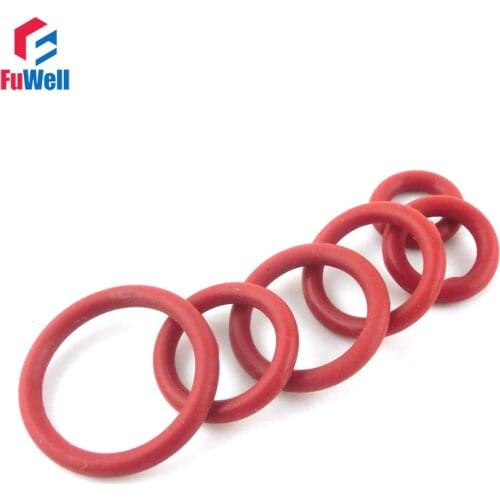 20pcs 5mm Thickness Silicon Rubber O-ring Seals Gasket 45/48/50/52/55/58/60/62/65/68/70mm OD Heat Resistance O Ring Seal Washer
