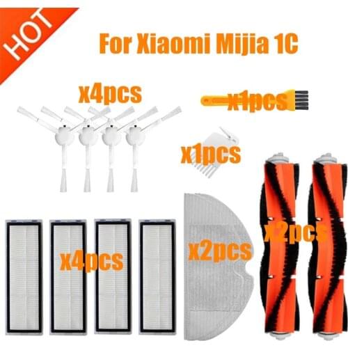 Main Brush Side Brush HEPA Filter Mop Cloth Water Tank Cover Parts For Xiaomi Mijia 1C STYTJ01ZHM Vacuum Cleaner Accessories