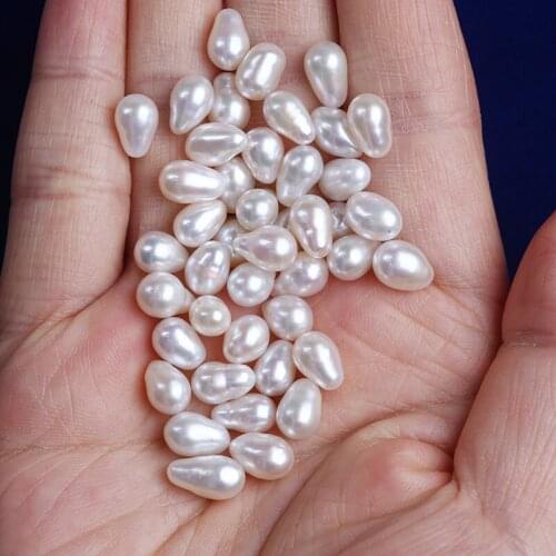 Factory wholesale white 6-7mm drop shape Chinese Akoya pearls loose pearl beads