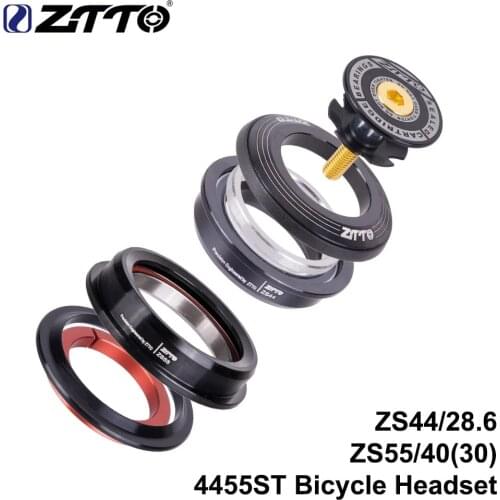 ZTTO MTB Bike Headset ZS44 ZS55 Tapered Straight Universal 1.5 inch 28.6mm Fork Zero Stack Integrated With Cups Road Bike parts