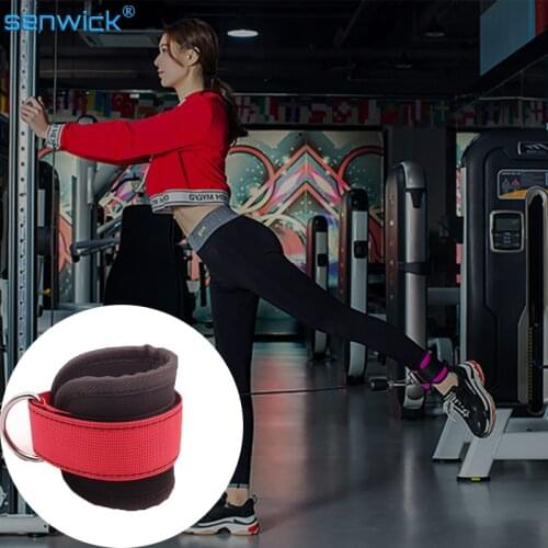 1PCS Fitness Adjustable D-Ring Ankle Straps Foot Support Ankle Protector Gym Leg Pullery with Buckle Sports Feet Guard