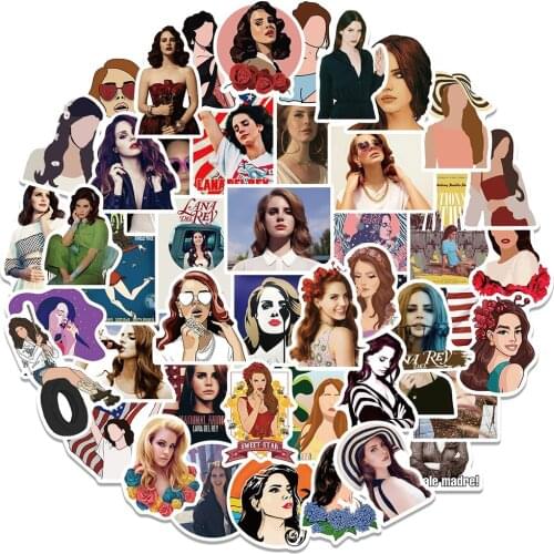 10/30/50PCS Famous Singer Lana Del Rey Graffiti Stickers DIY Car Phone Bike Motorcycle Guitar Laptop Cool Decal Kid Toy Sticker