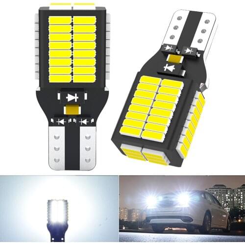 2pcs T15 W16W 921 912 1500Lm Led Canbus Bulbs 54SMD 4014 White 12V Led Car Backup Reverse Lights for Audi 8P A6 C7 Q5 A4 B8 A3