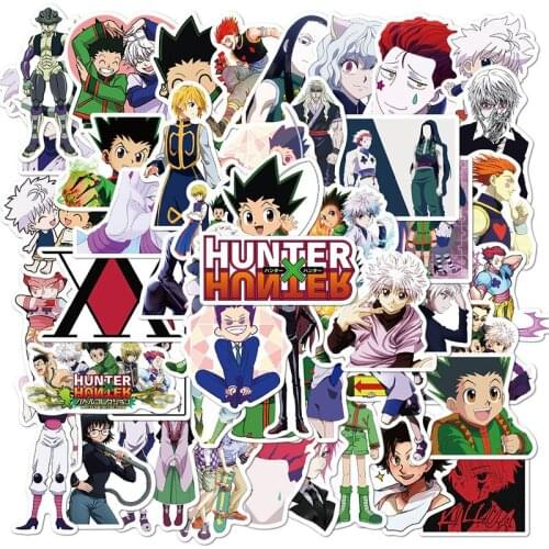 50pcs Hunter x Hunter Adventure Pvc Waterproof Sticker For Luggage Wall Car Laptop Bicycle Motorcycle Notebook Toys Stickers