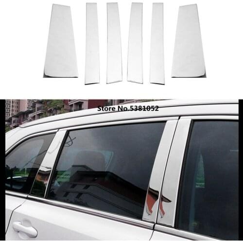 For Toyota Highlander 2019 2018 2017 Accessories Stainless Steel Window B-pillars Center Pillar Trim Decoration Sticker