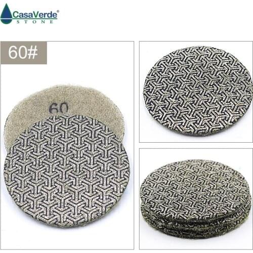 3pcs/set 2 inch diamond 50mm electroplated polishing pads Fast Removal Tile Glass Concrete Stone or Metal Polishing