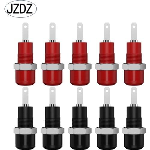 JZDZ 10pcs 2mm Banana Socket Binding Post Banana Plug Jack Connector Nickel Plated For 2mm Banana Plug J.40007P