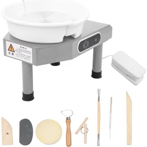 Pottery Wheel Machine Ceramic Machine LCD Display Pottery Wheel Children Kids Electric Wheels Machine Art Craft DIY Clay Tool