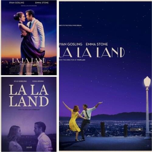 LA LA LAND retro Poster Retro Kraft Paper Bar Cafe Home Decor Painting Wall Sticker